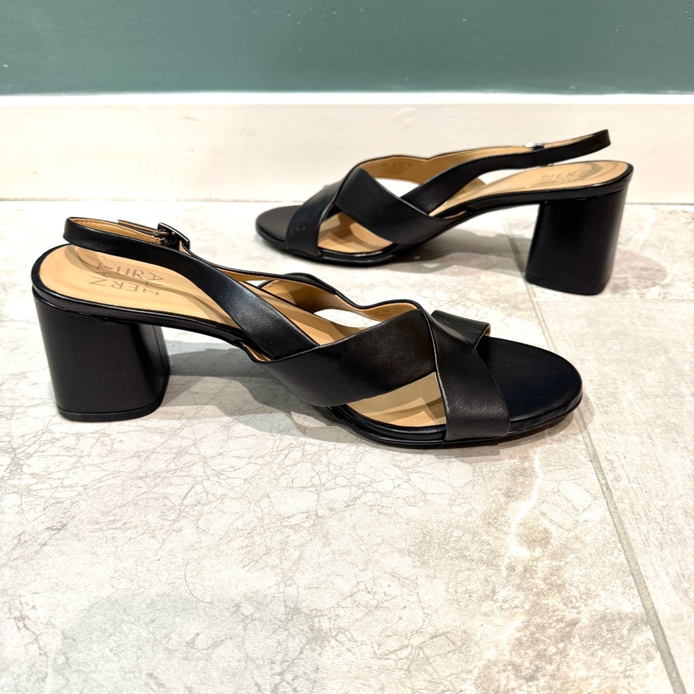 Naturalizer Azalea Slingback Heeled Sandal Block Heels strappy heels women’s 12W - Picture 2 of 9